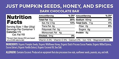 Health Warrior Organic Pumpkin Seed Protein Bars, Variety Pack, 8g Plant Protein, Gluten Free, Certified Organic, 12 Count - Image 6