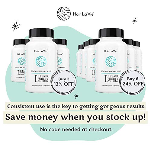 Hair La Vie Revitalizing Blend Hair Vitamins with Biotin, Collagen and Saw Palmetto for Fast Hair Growth for Women and Men - Image 7