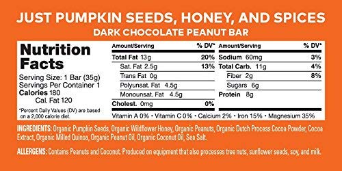 Health Warrior Organic Pumpkin Seed Protein Bars, Variety Pack, 8g Plant Protein, Gluten Free, Certified Organic, 12 Count - Image 7