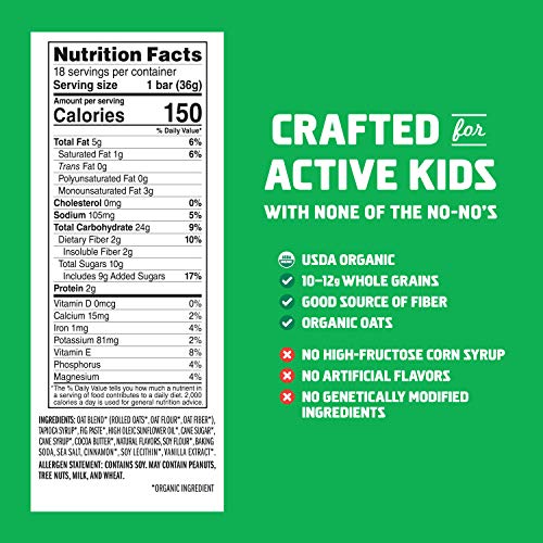 CLIF KID ZBAR - Organic Granola Bars - Iced Oatmeal Cookie - (1.27 Ounce Energy Bars, Kids Snacks, 18 Count) - Image 6